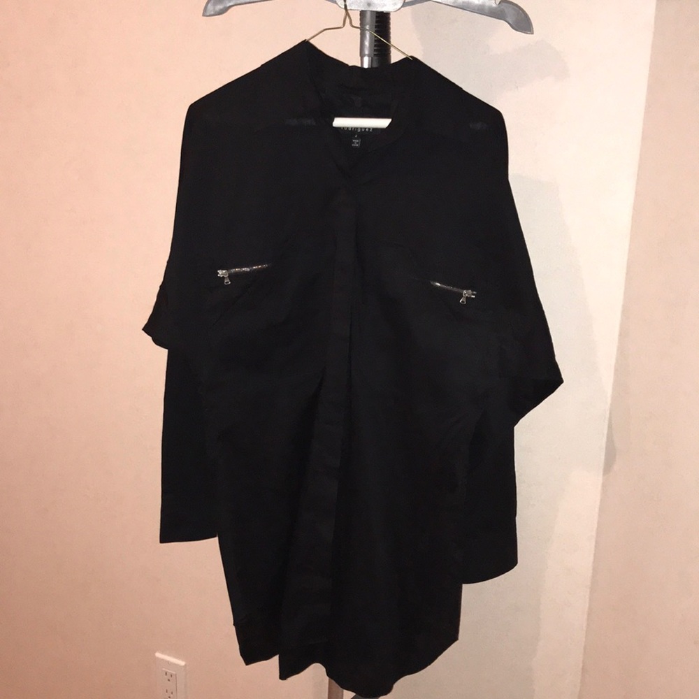 Robert Rodriguez button down zipper blouse size 2